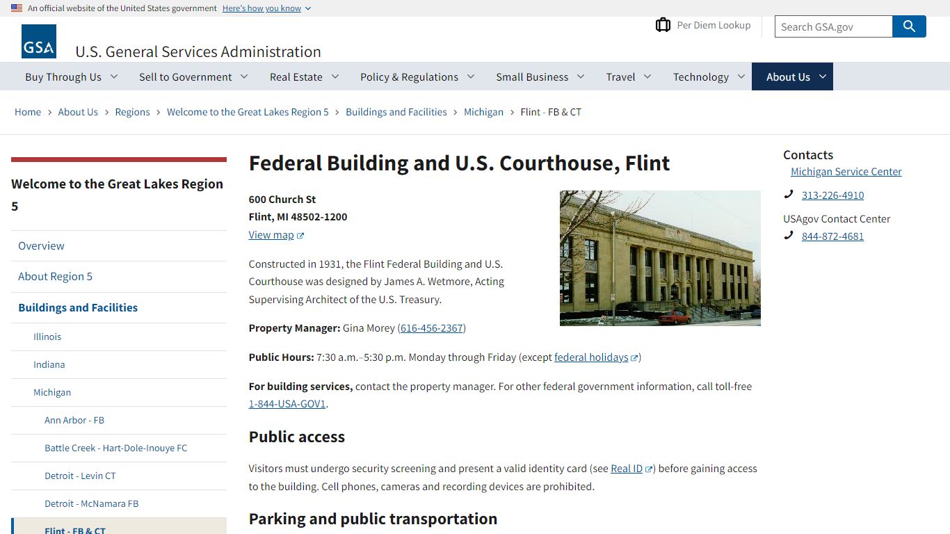 Federal Building and U.S. Courthouse, Flint | GSA