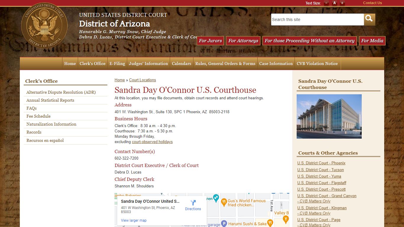 Sandra Day O'Connor U.S. Courthouse - United States Courts